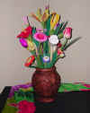 wood flower arrangement room decoration by art export bali indonesia